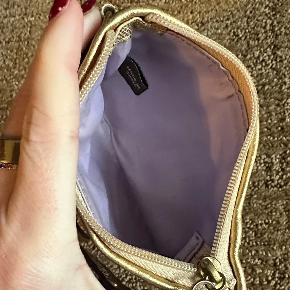 Coach Mint and Purple Floral Wristlet - Picture 4 of 5